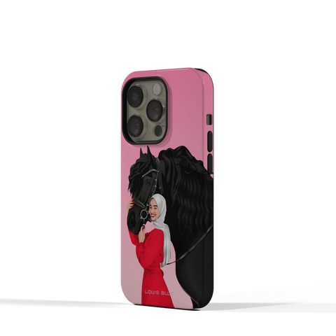 Lady & Horse Pink - iPhone Tough Case