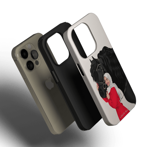 Lady & Horse White - iPhone Tough Case