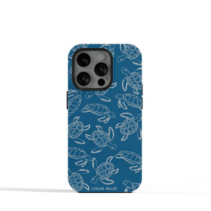 Turtle shell - IPhone tough case - LOUIS BLUE