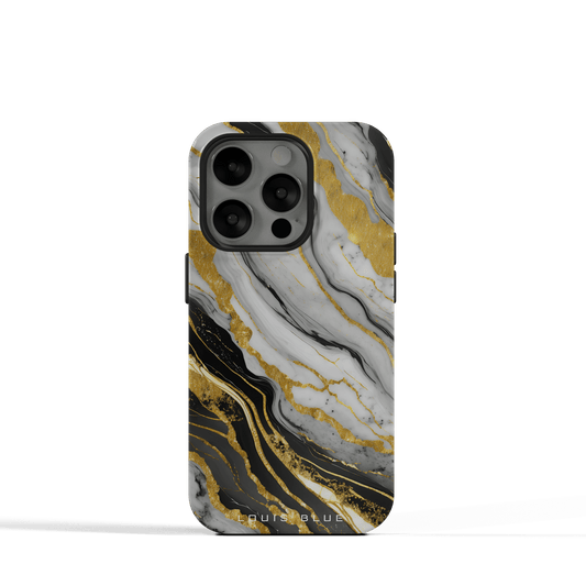 Black and Golden Marble - iPhone Tough Case